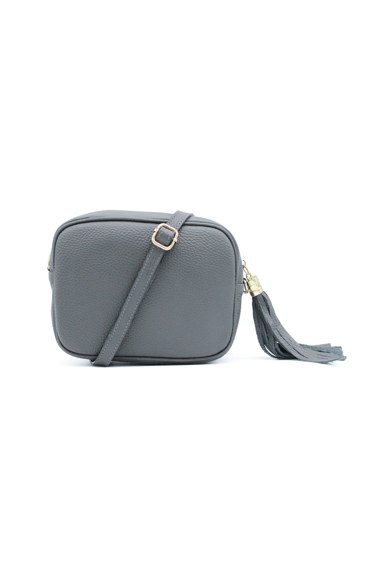 Italian Genuine Leather Crossbody Bag with Tassel Zipper image 32