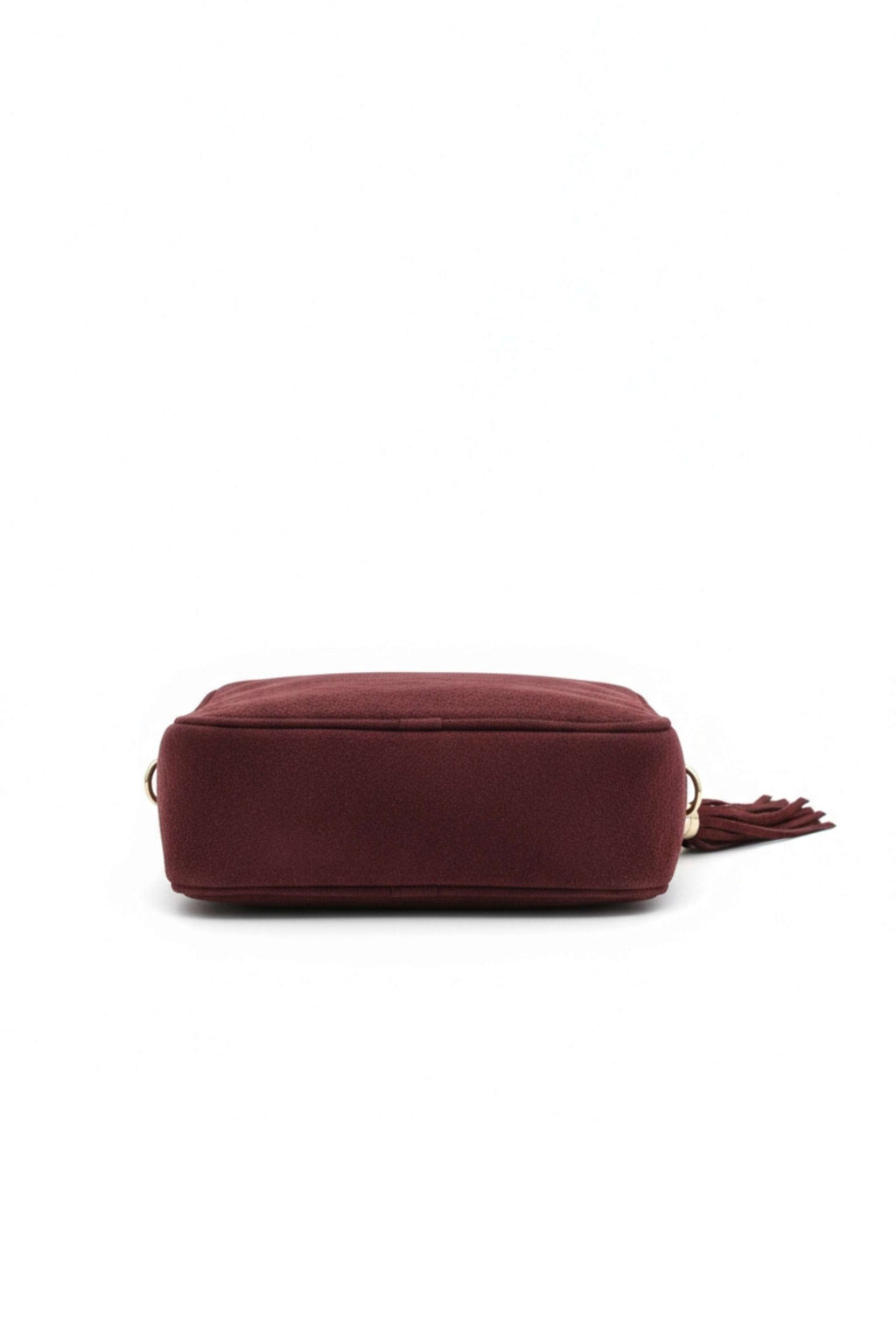Genuine Italian Suede Leather Crossbody Bag with Tassel Zip image 4