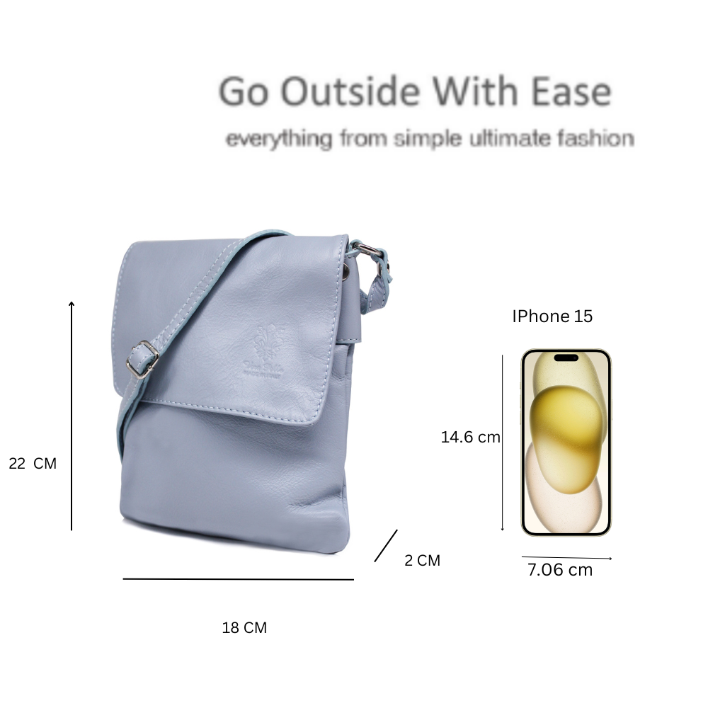 Stylish Flap Small Genuine Italian Leather Crossbody Bag image 2