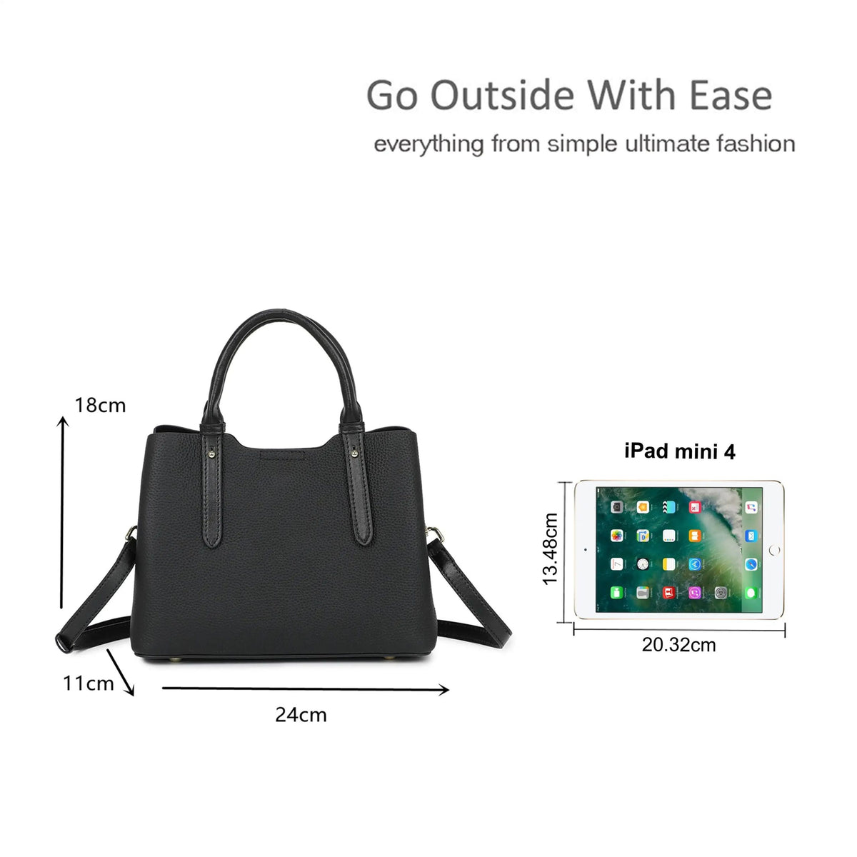 Top Designer Genuine Leather Tote Satchel Handbag image 1