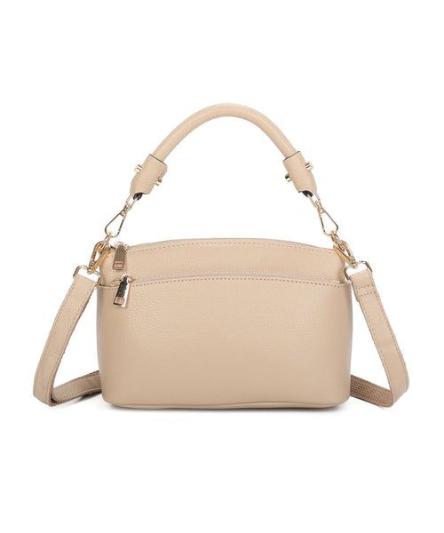 Elegant Gold Accents Genuine Leather Shoulder Bag image 0