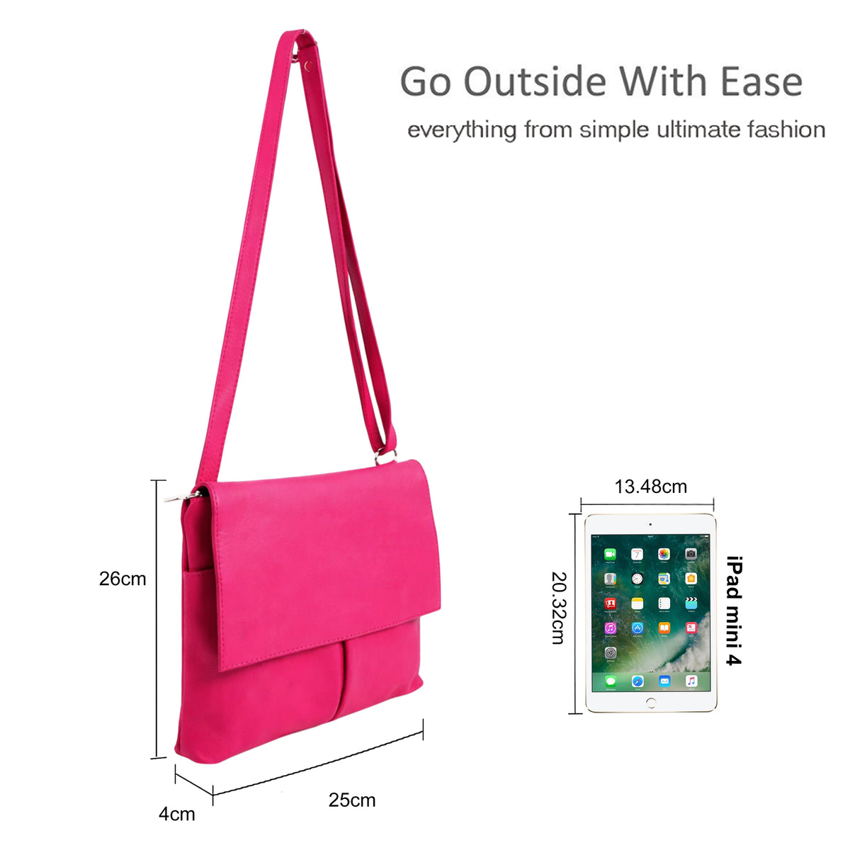 Genuine Leather Multi-Pocket Messenger Crossbody Bag image 1