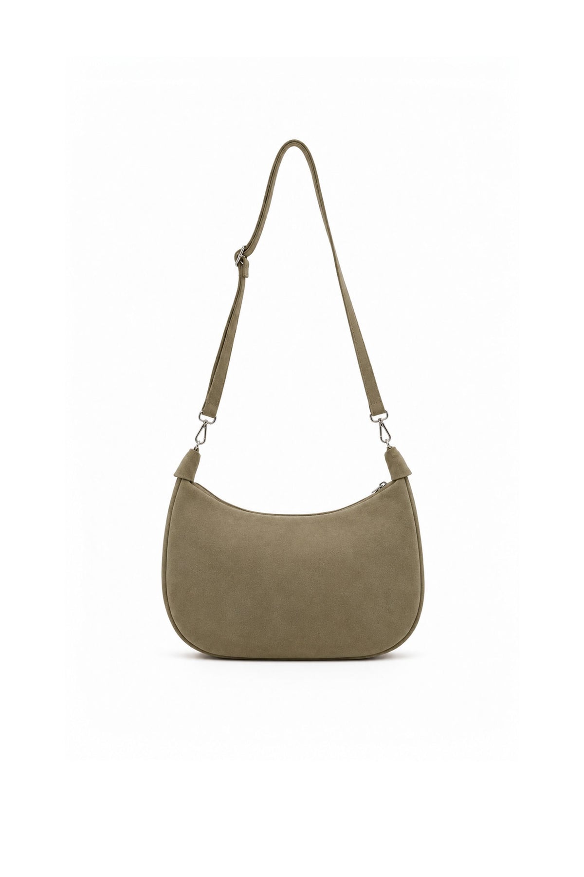 Genuine Italian Suede Hobo Shoulder Bag with Adjustable Stra image 10