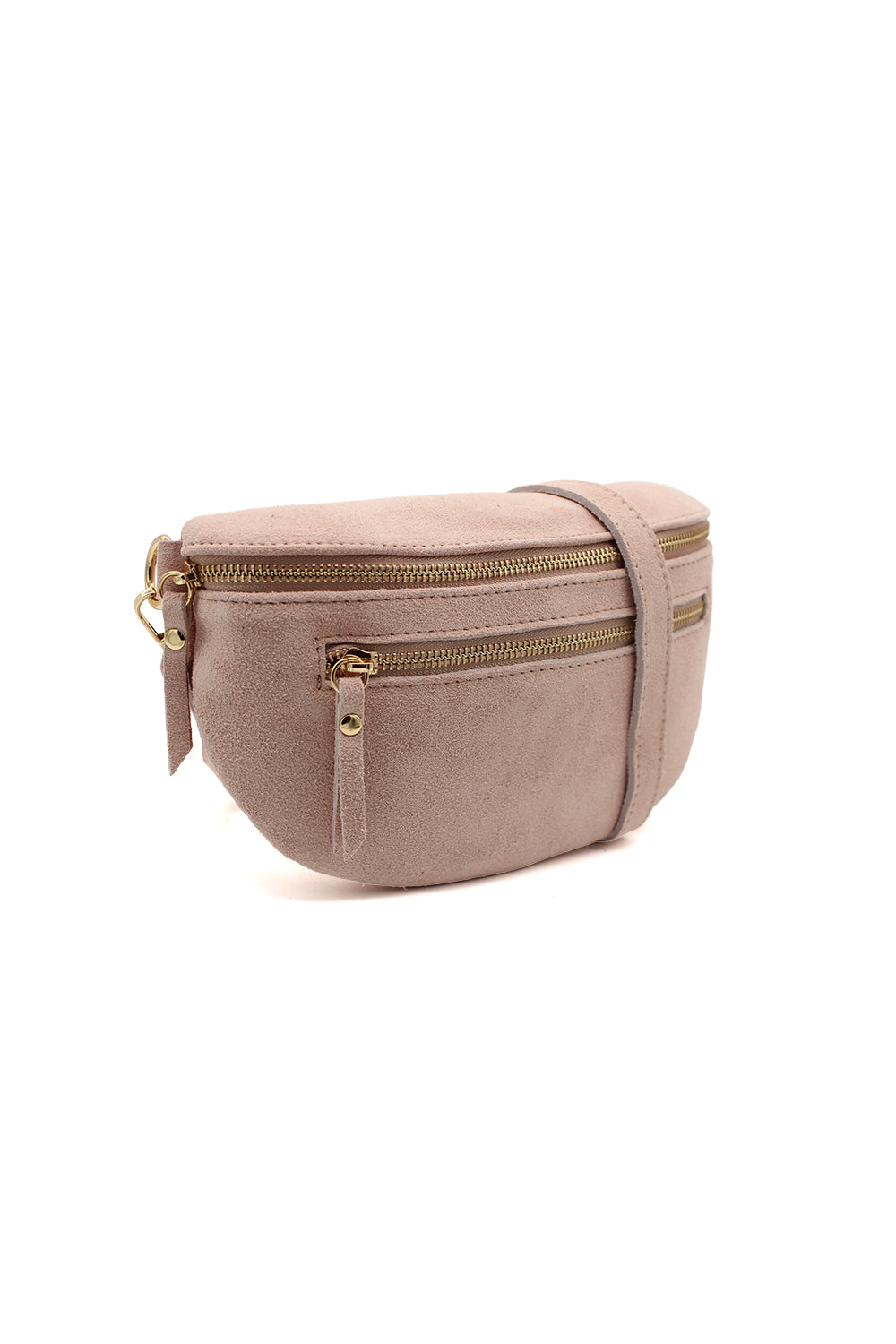 Genuine Italian Suede Sling Crossbody Bag with Dual Zipper Compartments image 16