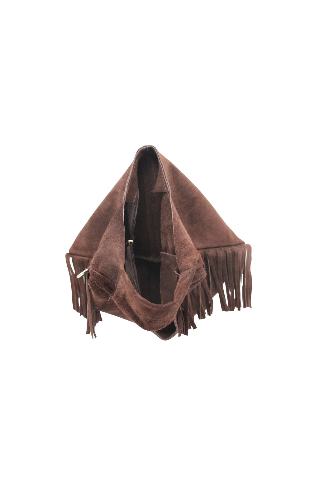 Italian Genuine Suede Fringe Crossbody Shoulder Bag image 10