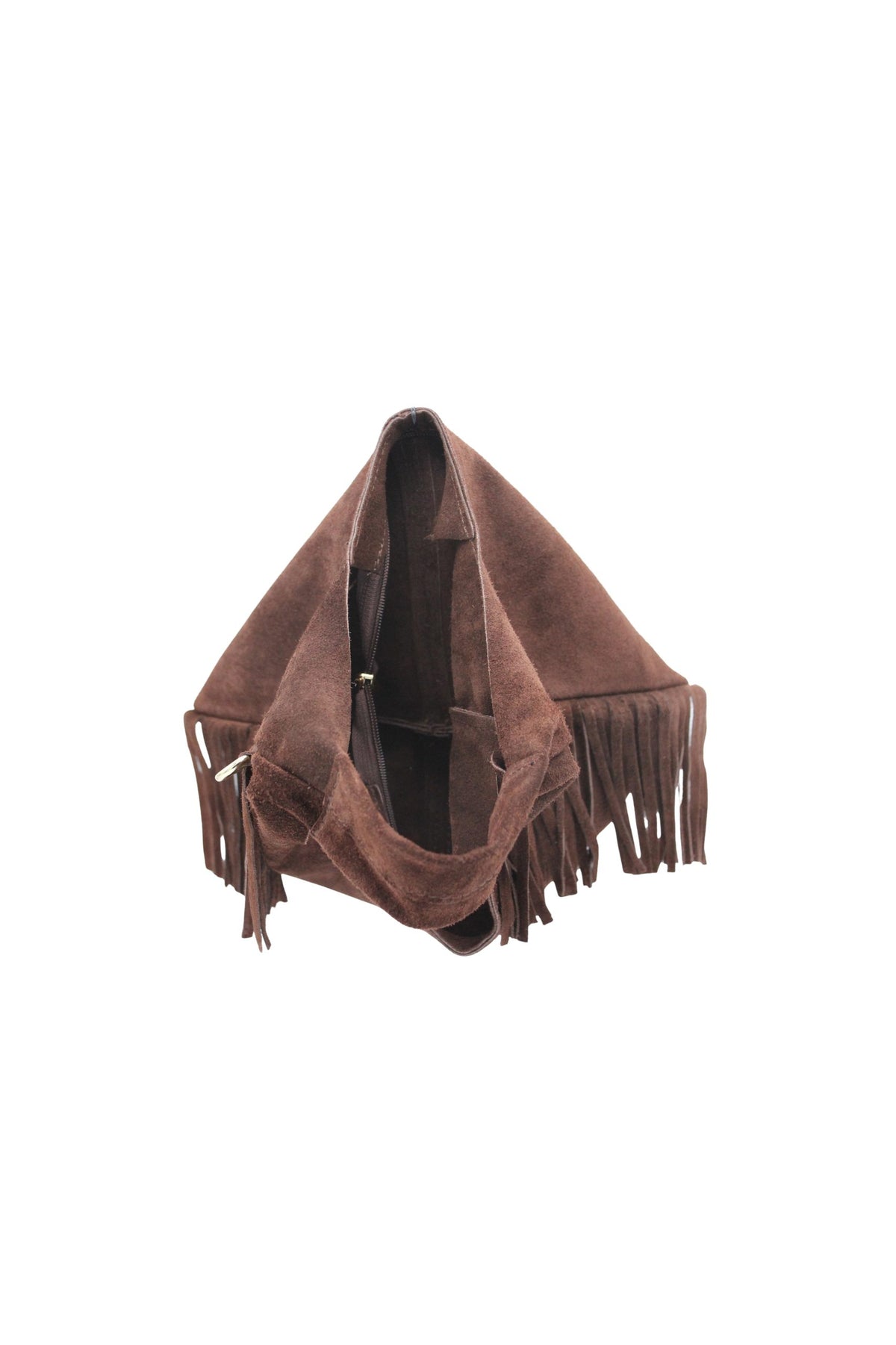 Italian Genuine Suede Fringe Crossbody Shoulder Bag image 10