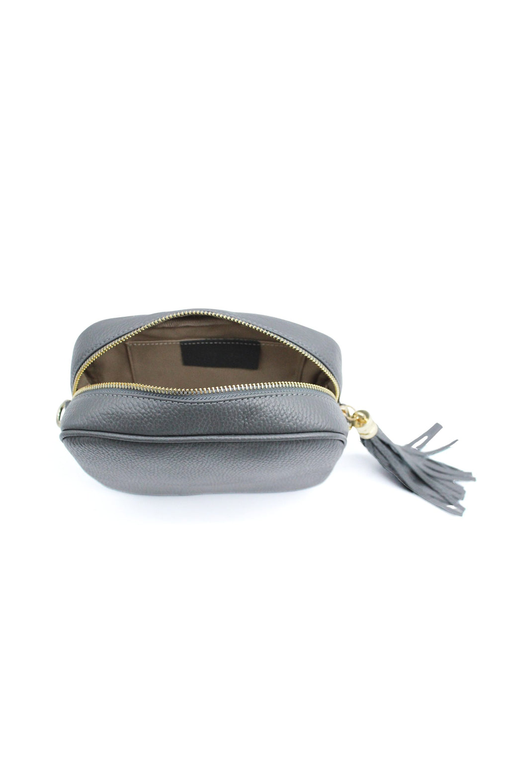 Italian Genuine Leather Crossbody Bag with Tassel Zipper image 34
