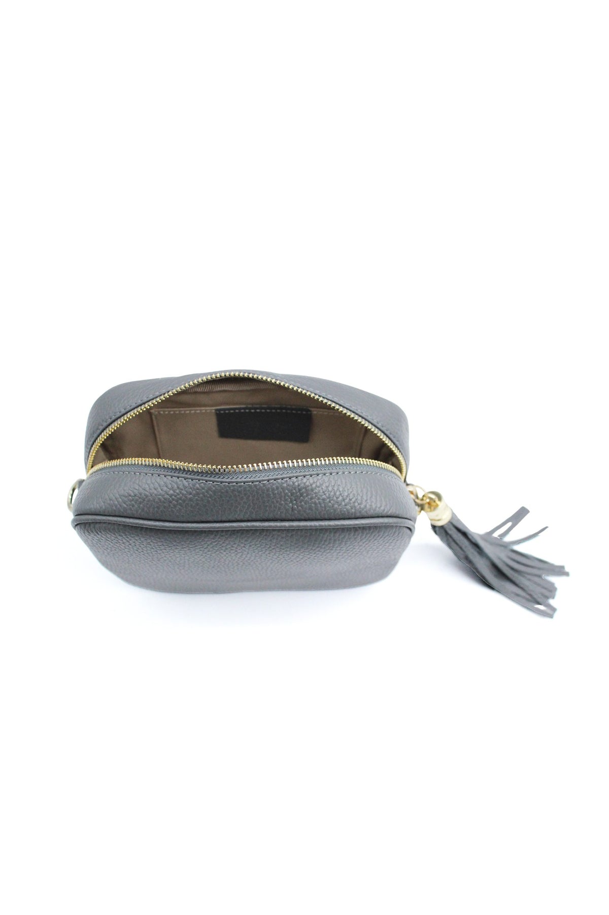 Italian Genuine Leather Crossbody Bag with Tassel Zipper image 34