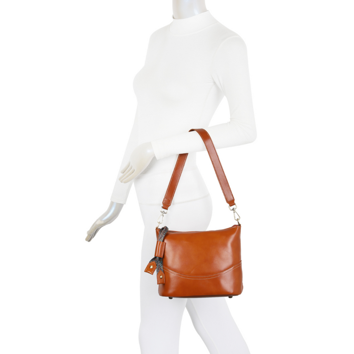 Boho-Chic Strap Genuine Leather Shoulder Bag image 2