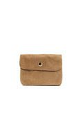 Compact Snap Button Slim Fit Italian Genuine Suede Purse image 23