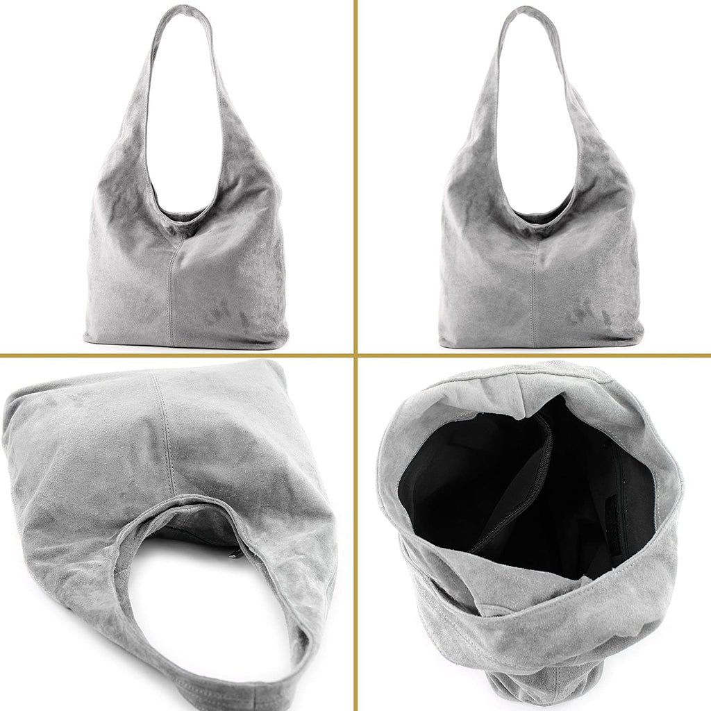 Slouch Genuine Italian Suede Large Tote Bag With Detachable Purse image 3