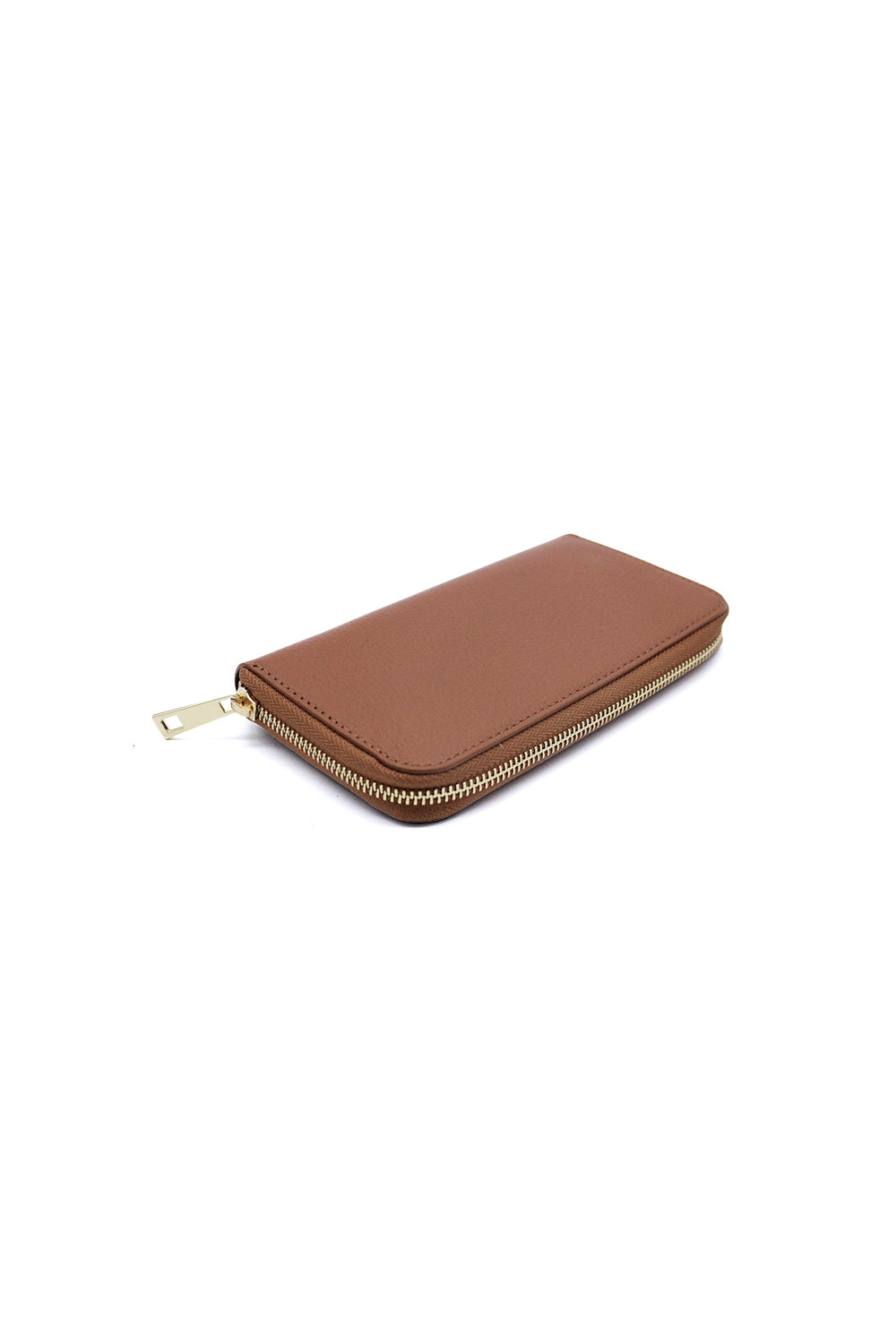 Italian Genuine Leather Zip-Around Long Wallet for Women - Brown image