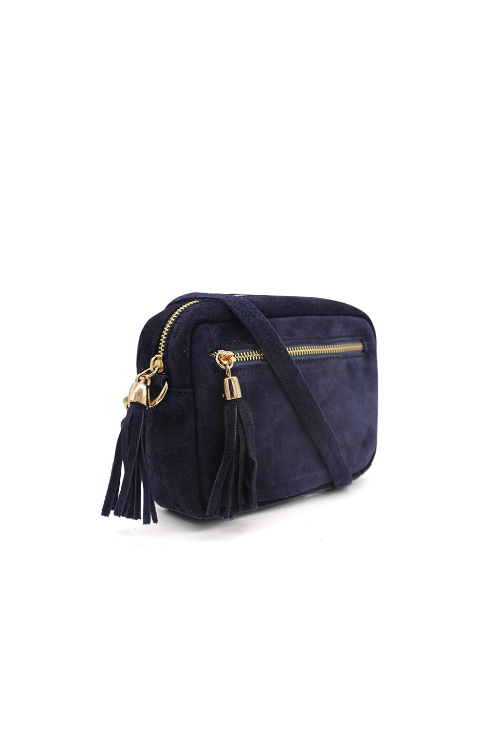 Casual Italian Genuine Suede Crossbody Bag with Tassel Zipper Closure image 6