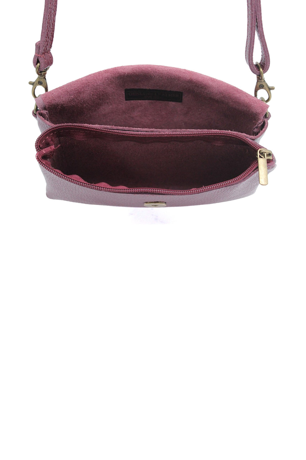 Genuine Leather Small Crossbody Purse with Double Compartments image 21