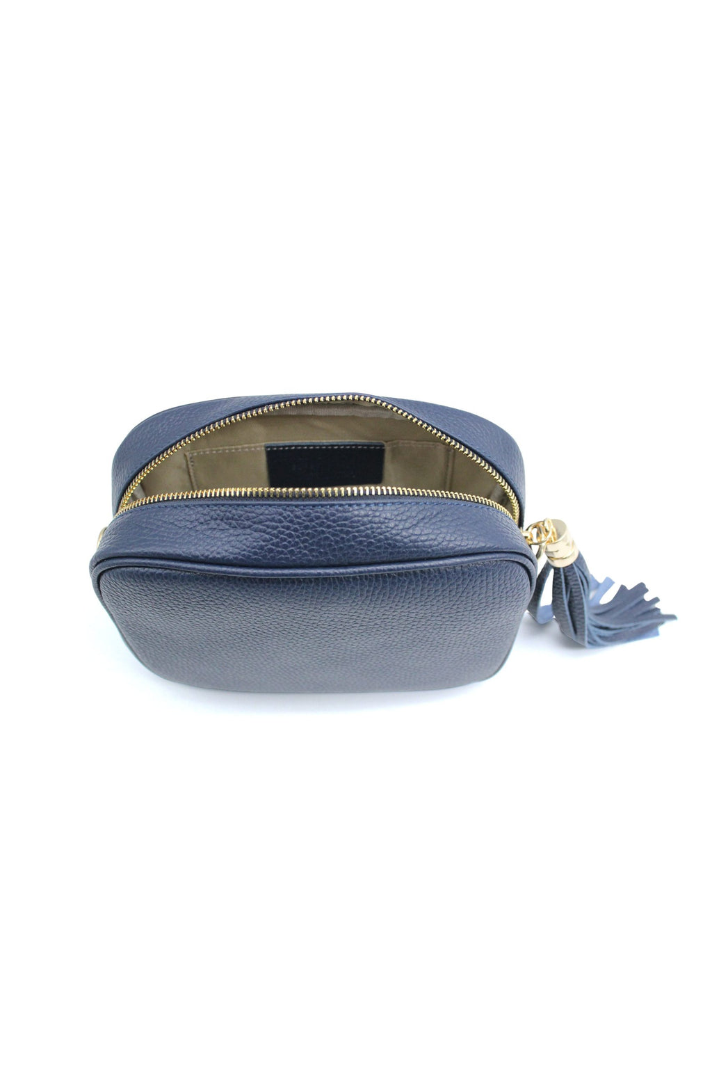 Italian Genuine Leather Crossbody Bag with Tassel Zipper image 31