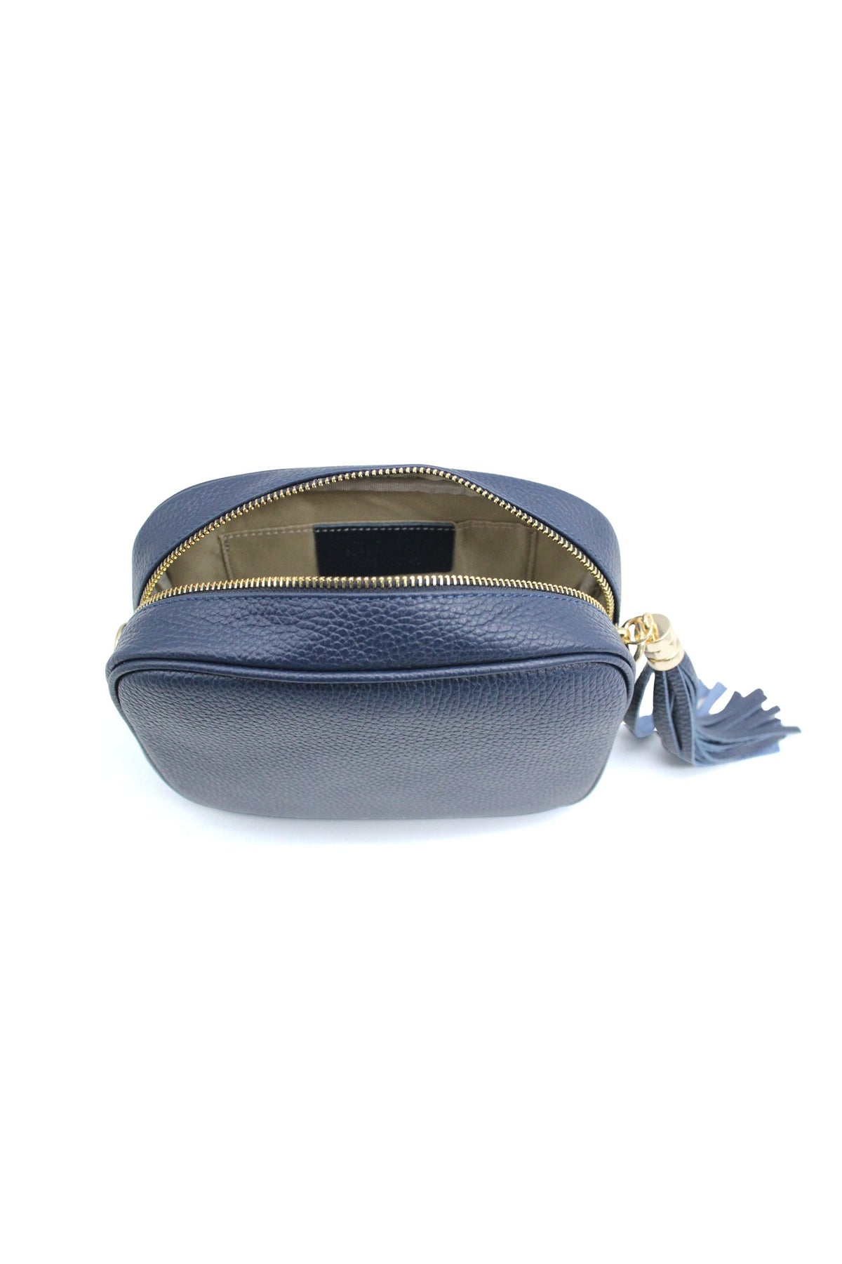 Italian Genuine Leather Crossbody Bag with Tassel Zipper image 31