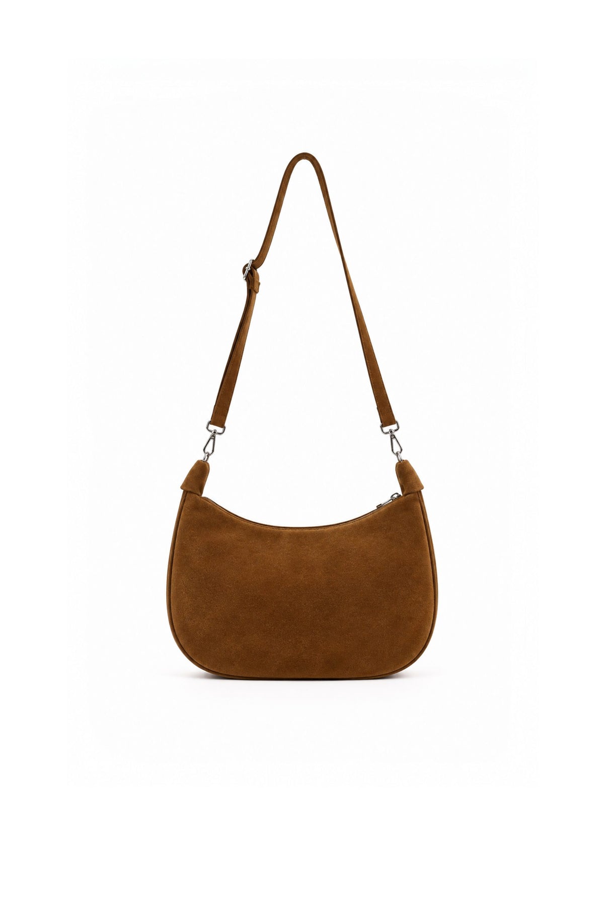Genuine Italian Suede Hobo Shoulder Bag with Adjustable Stra image 7