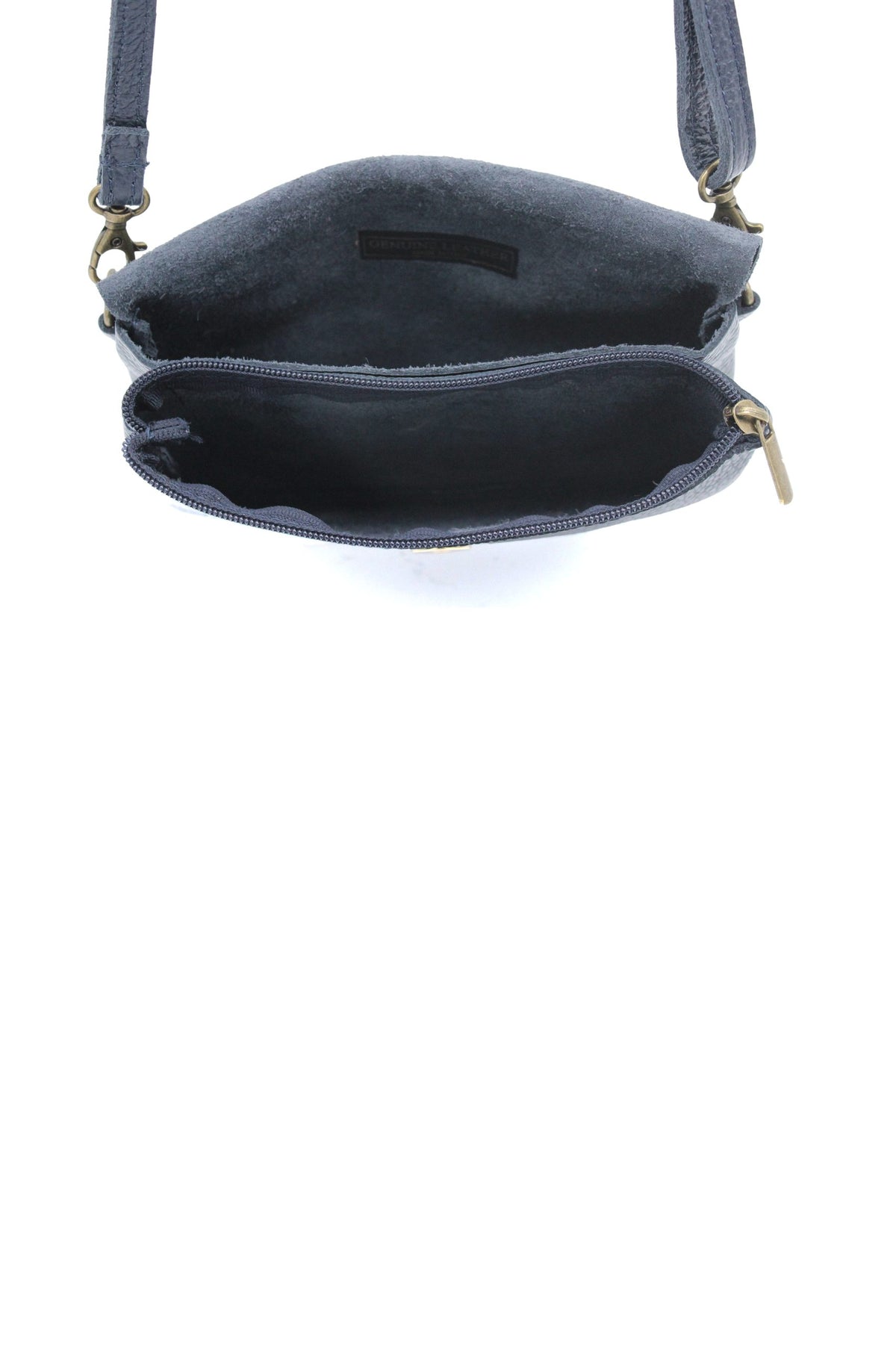 Genuine Leather Small Crossbody Purse with Double Compartments image 12