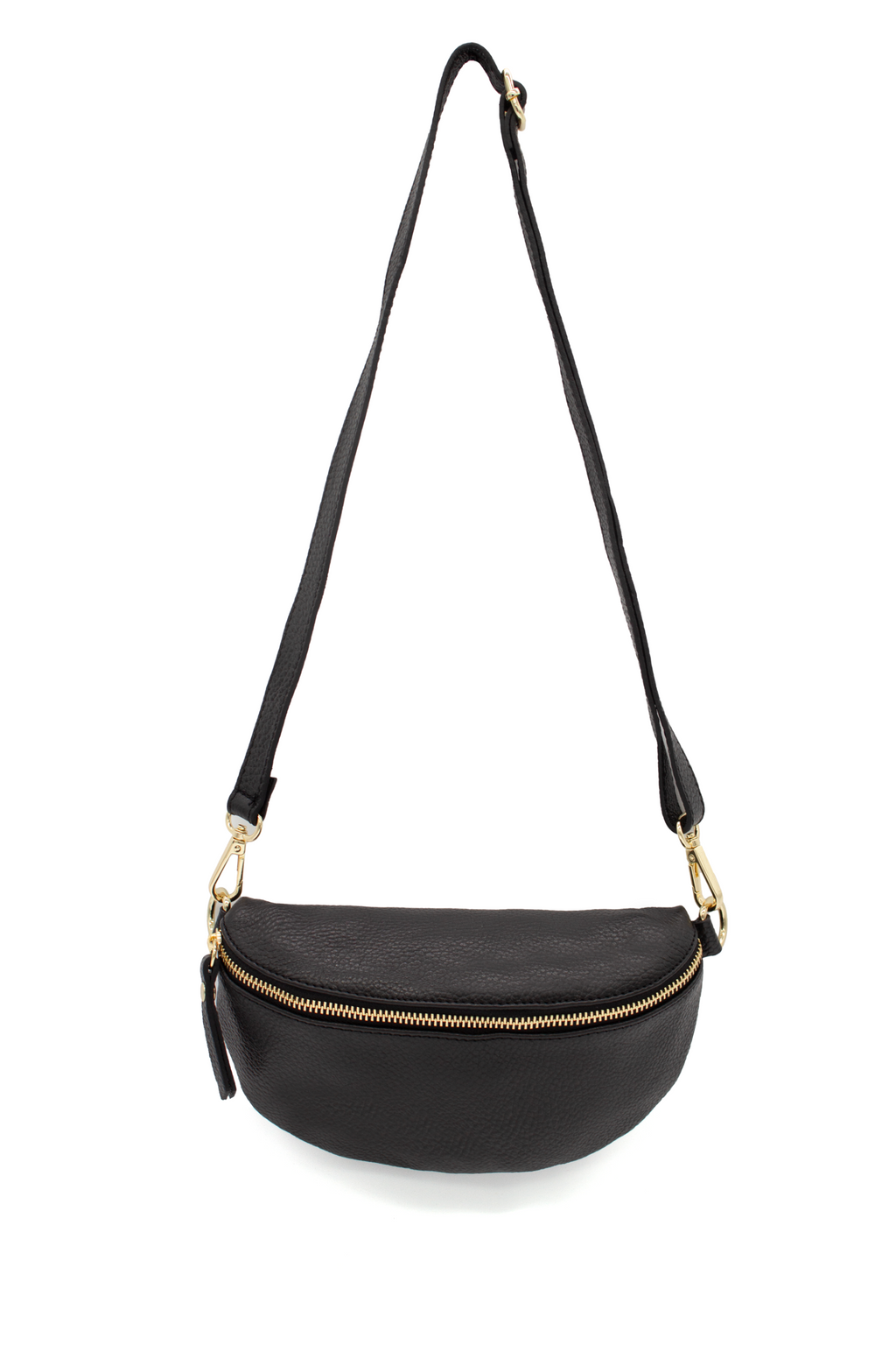 Minimalist Genuine Leather Sling Crossbody Bag with Zippered Closure image 5