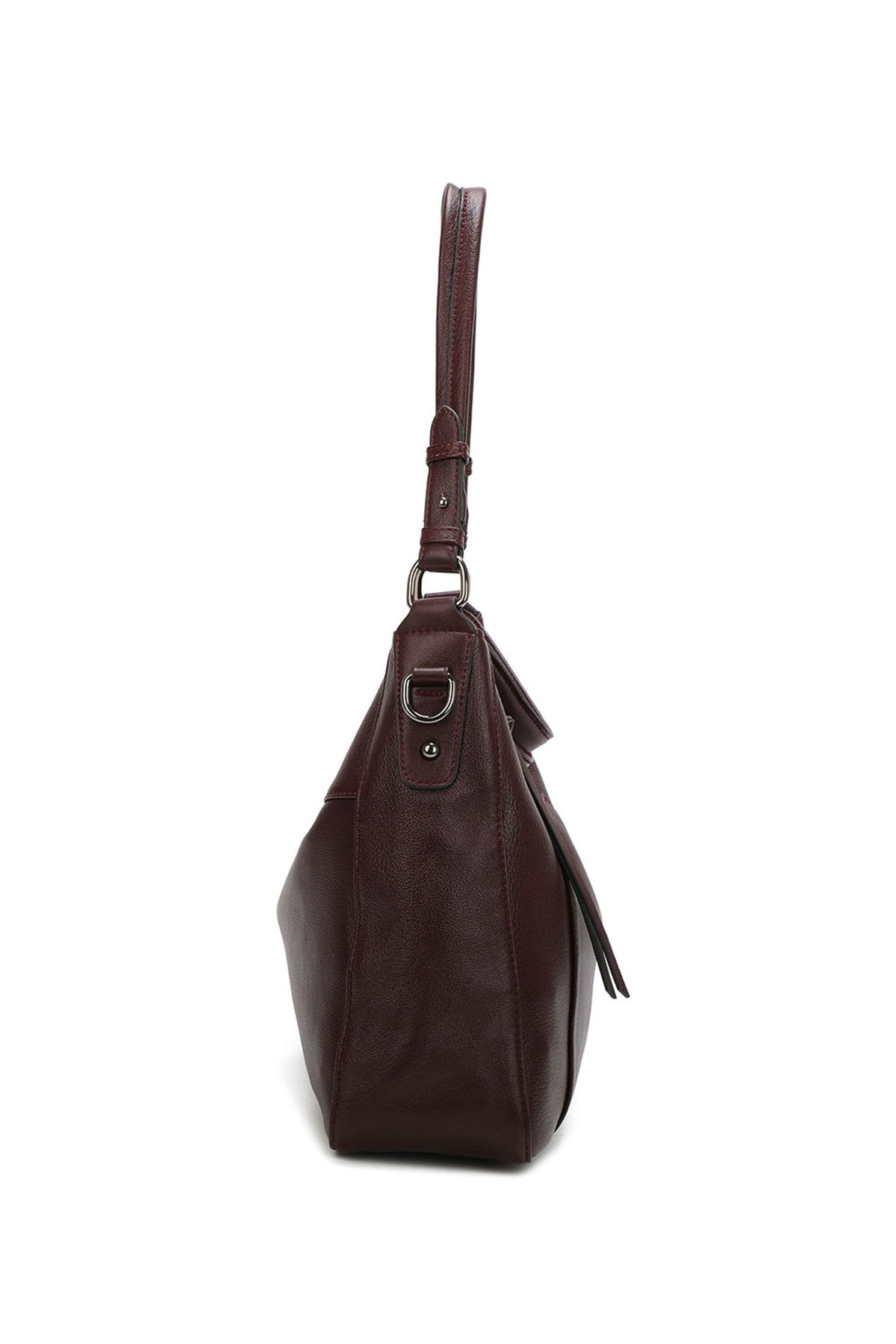Genuine Leather Large Tote Shoulder Bag Front Pocket image 2