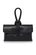Genuine Italian Leather Small Clutch Crossbody Bag - Black image