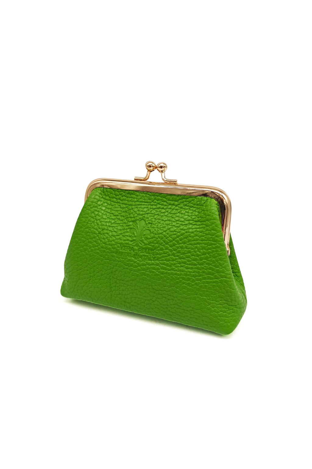 Genuine Italian Leather Coin Purse with Kiss Lock Frame image 2