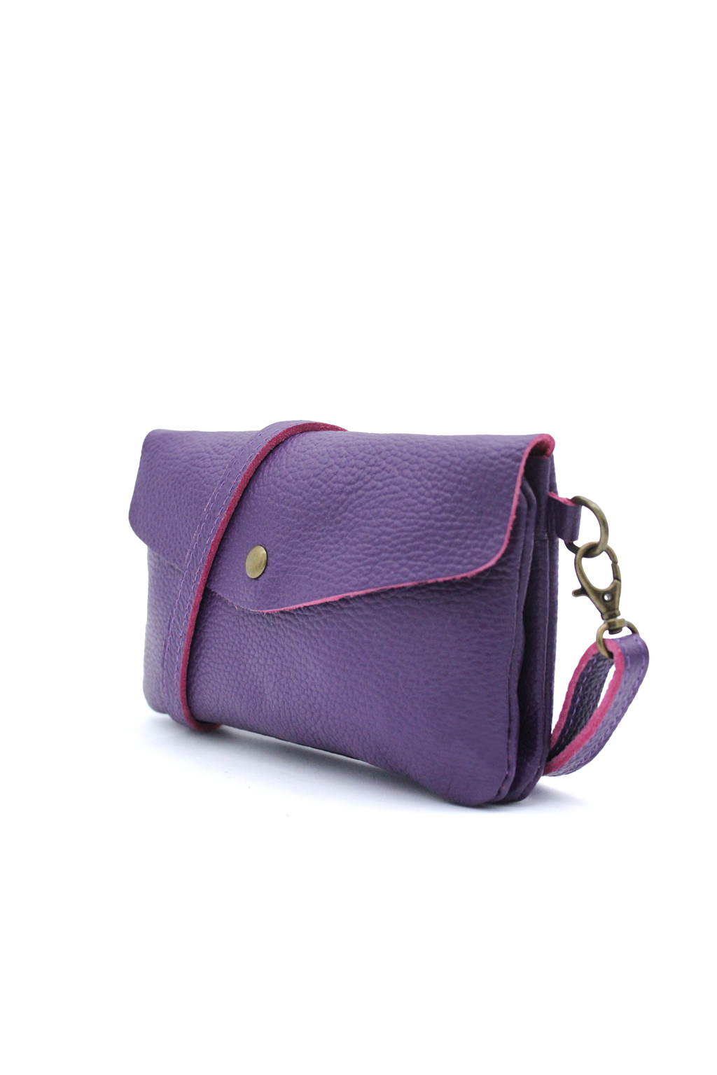 Genuine Leather Small Crossbody Purse with Double Compartments image 2