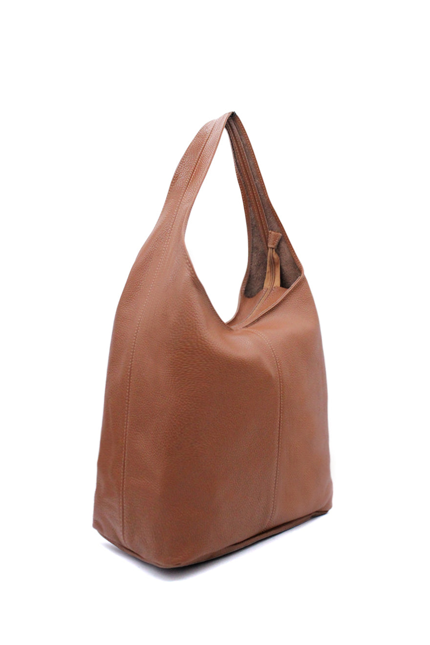 Genuine Italian Leather Minimalist Shoulder Tote Bag with Spacious Design image 2