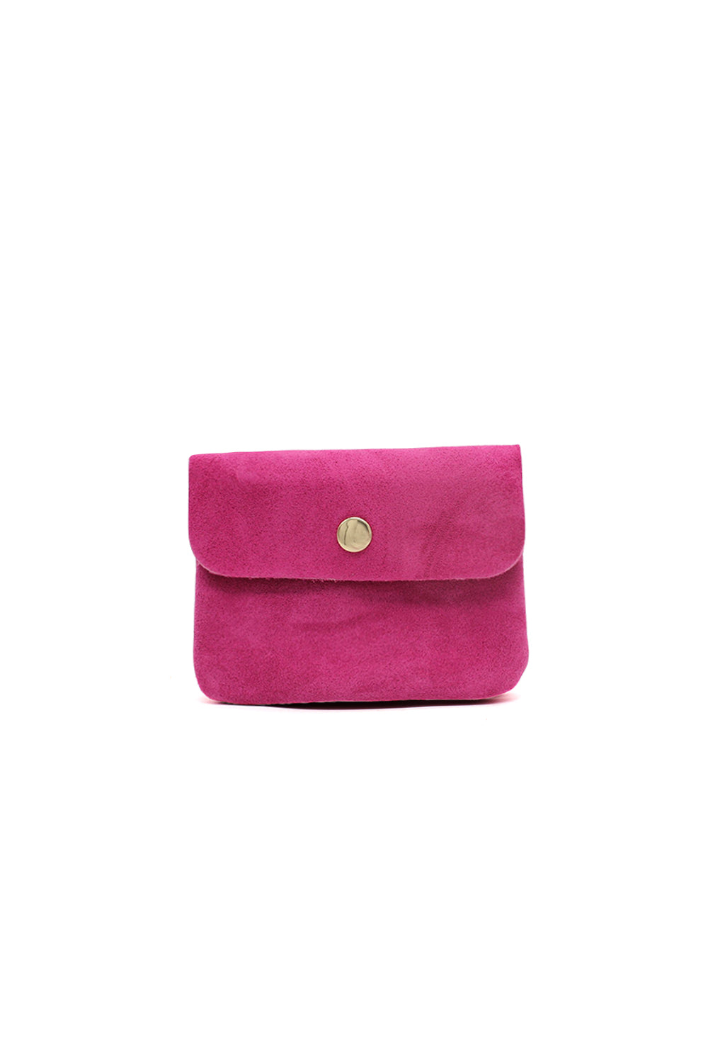 Compact Snap Button Slim Fit Italian Genuine Suede Purse image 17