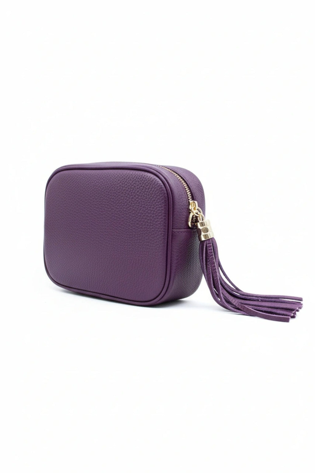Italian Genuine Leather Crossbody Bag with Tassel Zipper image 19