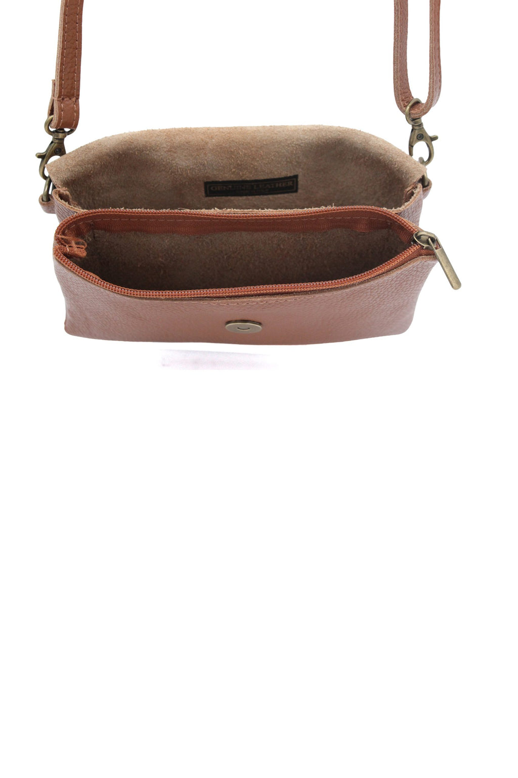 Genuine Leather Small Crossbody Purse with Double Compartments image 25