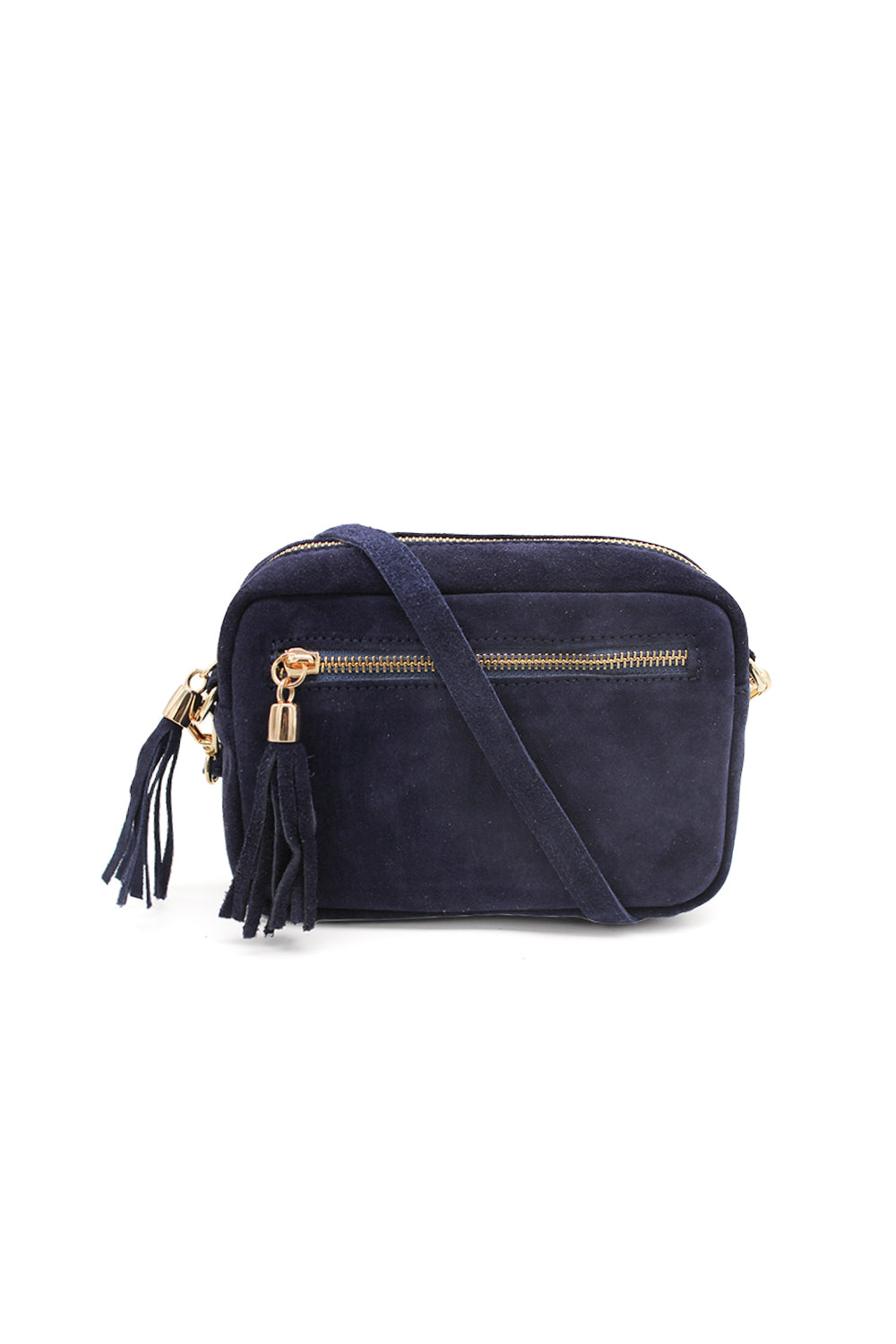 Casual Italian Genuine Suede Crossbody Bag with Tassel Zipper Closure image 5