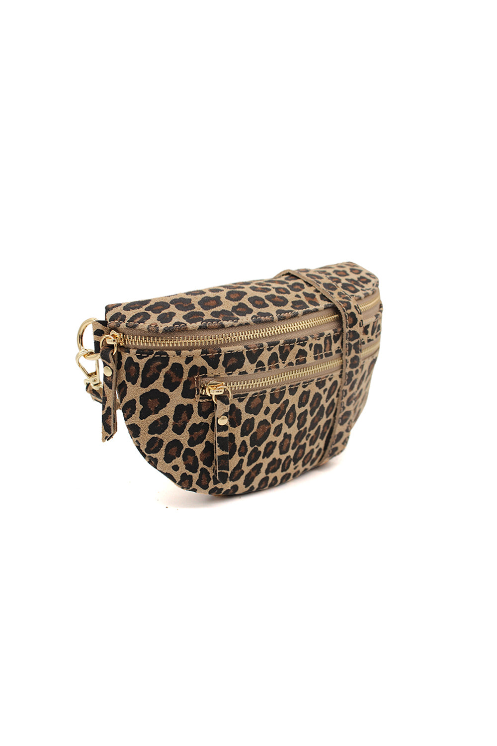 Genuine Italian Suede Sling Crossbody Bag with Dual Zipper Compartments image 6