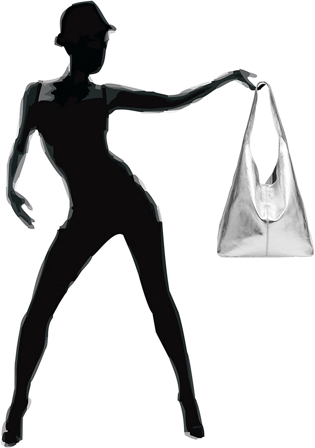 Slouch Genuine Italian Suede Large Tote Bag With Detachable Purse image 2