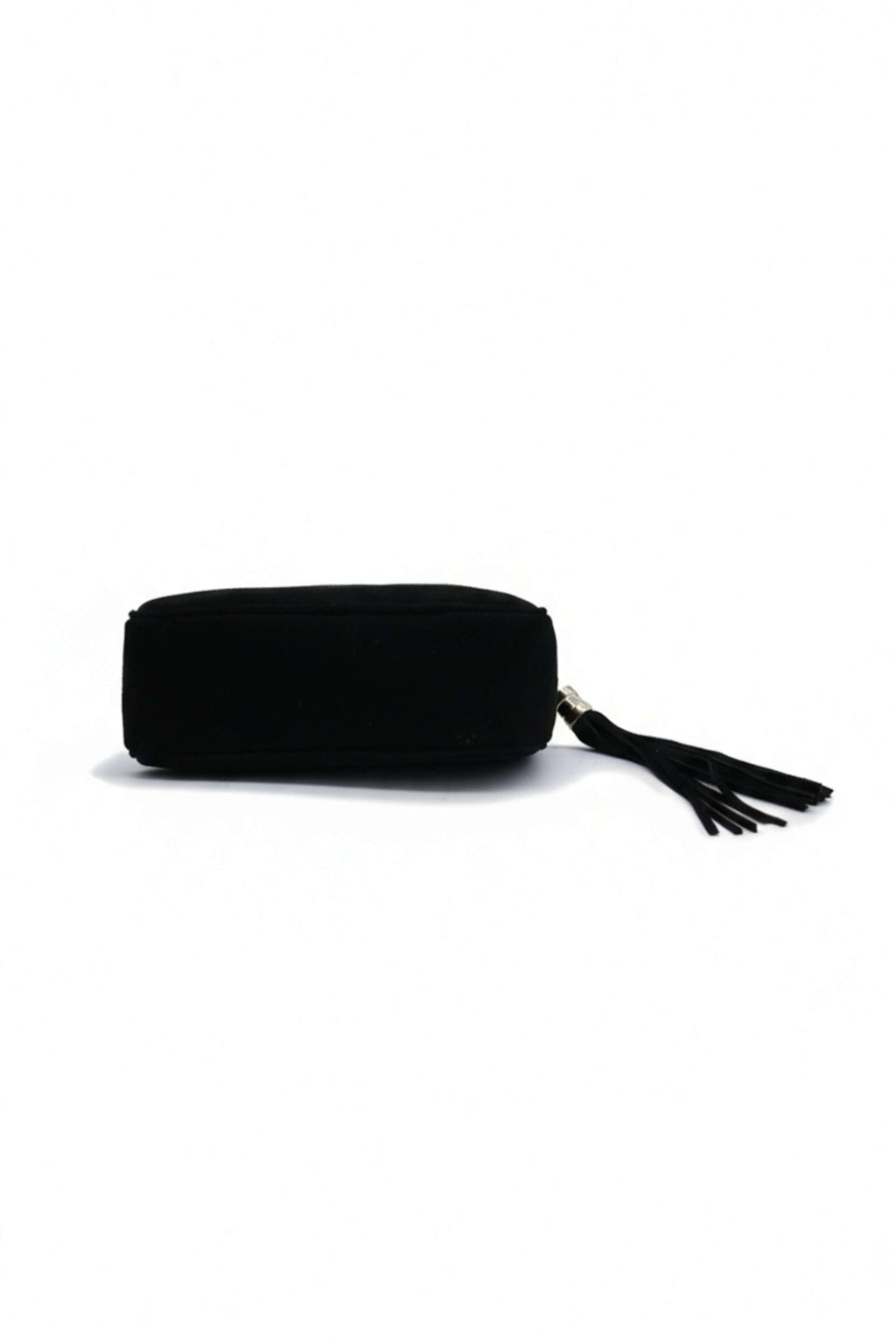 Genuine Italian Suede Leather Crossbody Bag with Tassel Zip image 8