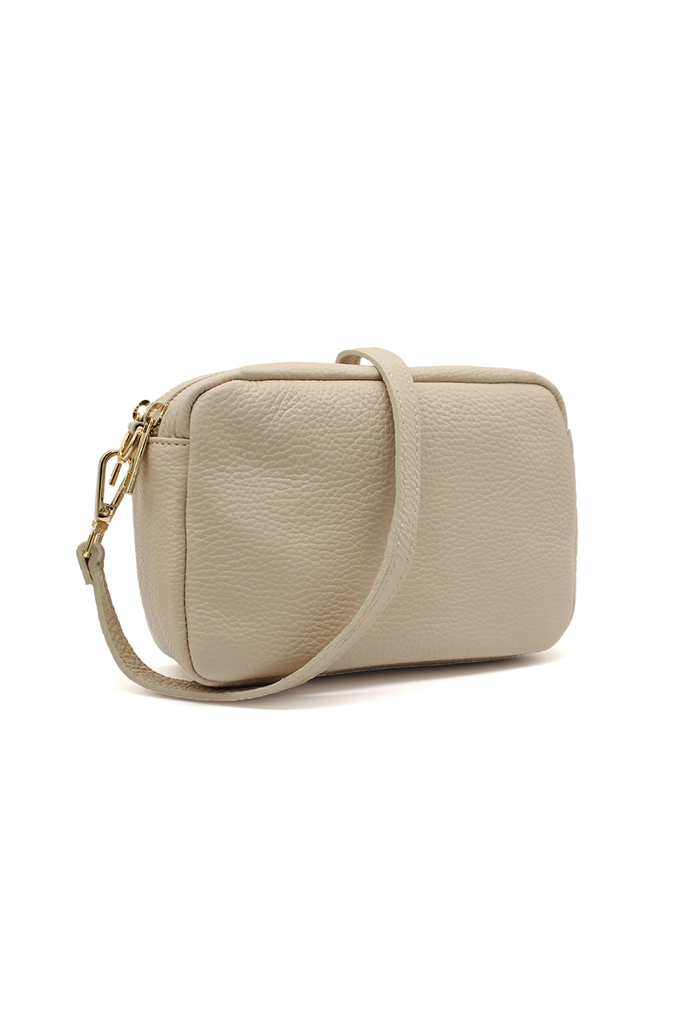 Italian Genuine Leather Crossbody Bag with Double Zipper Compartments image 13
