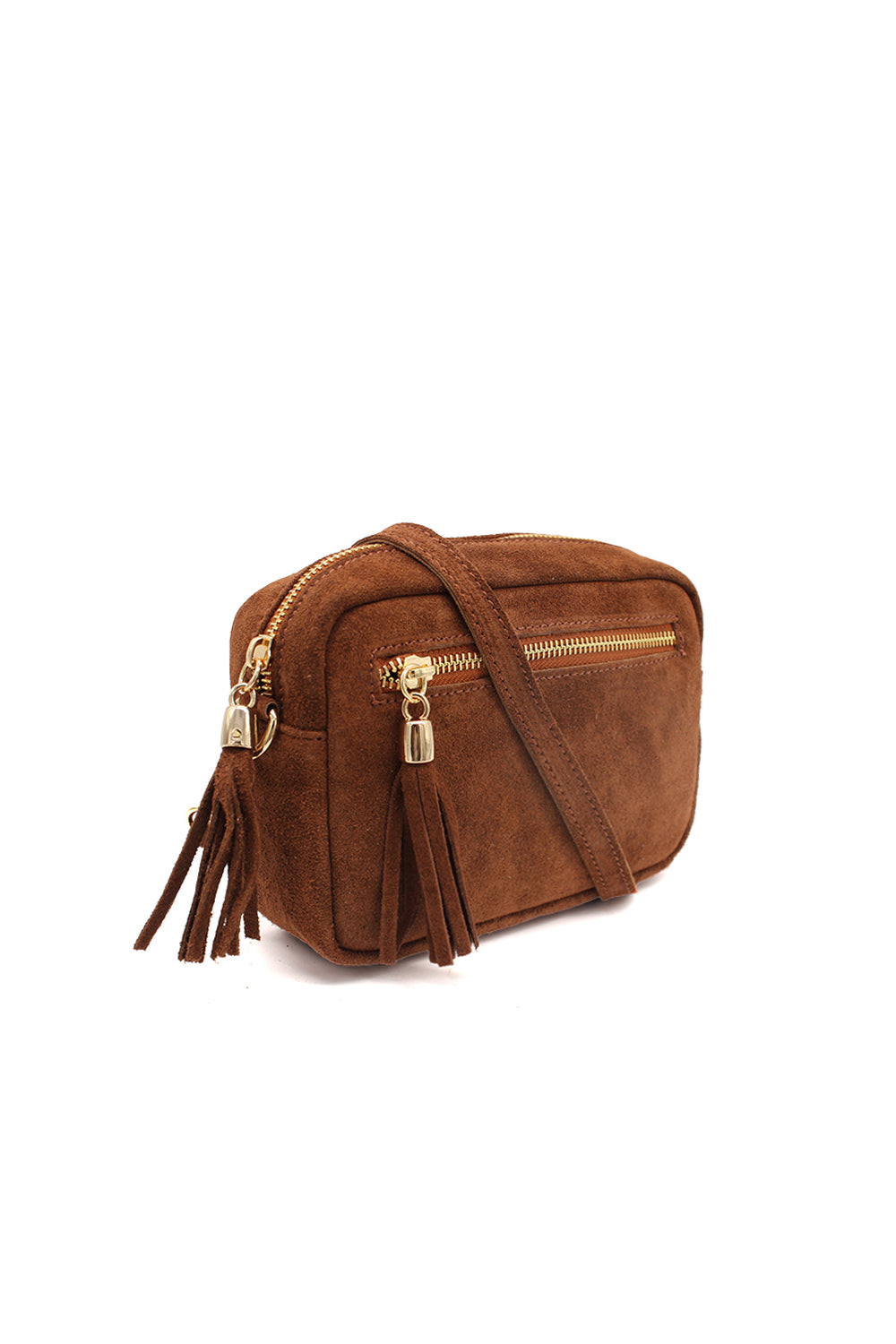 Casual Italian Genuine Suede Crossbody Bag with Tassel Zipper Closure image 12