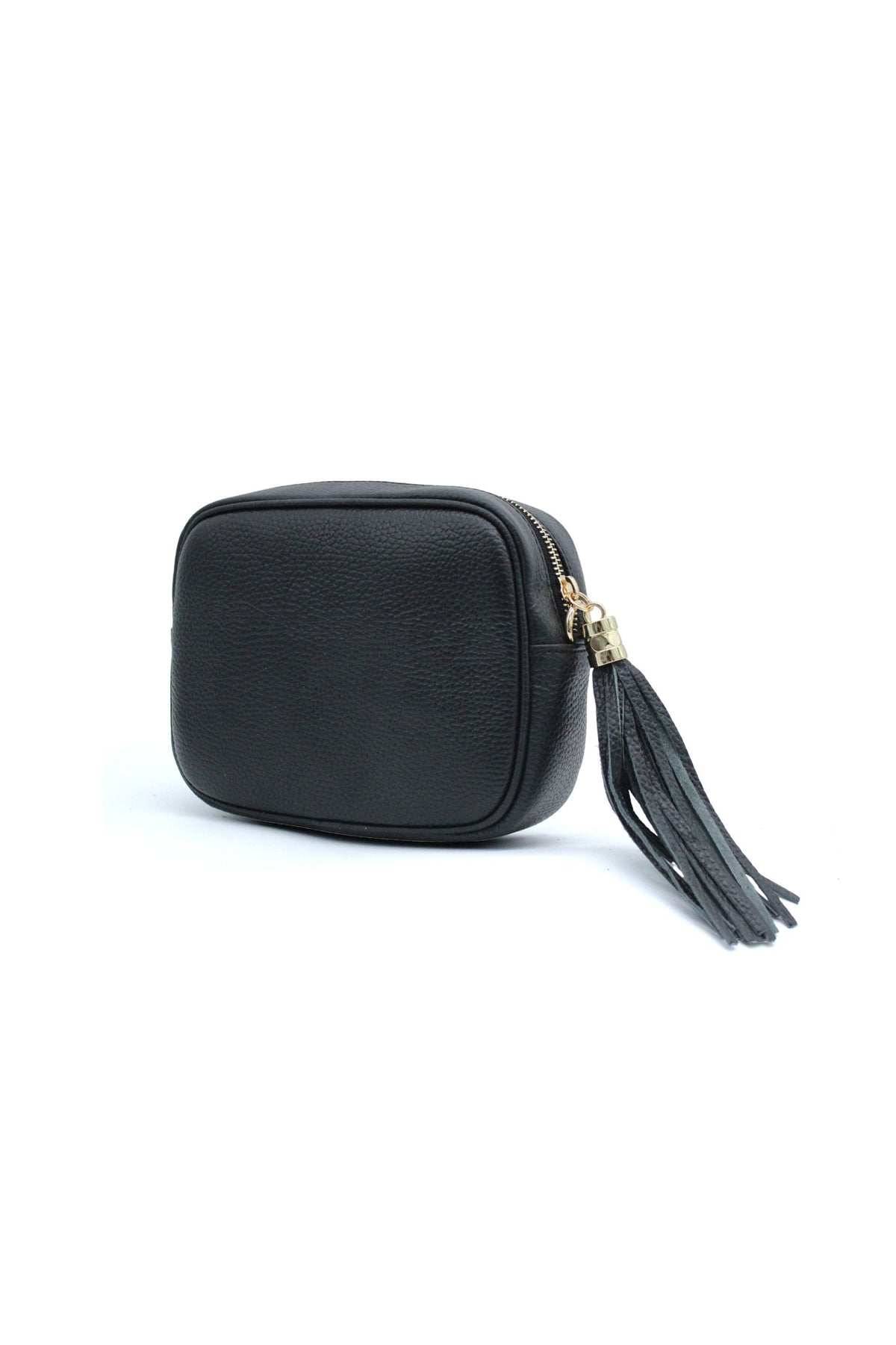 Italian Genuine Leather Crossbody Bag with Tassel Zipper image 12