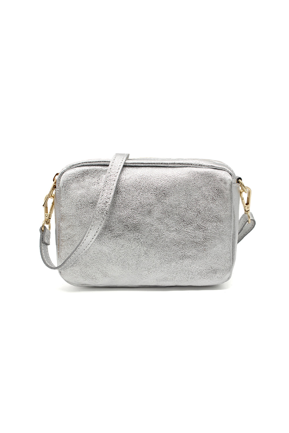 Italian Genuine Leather Crossbody Bag with Double Zipper Compartments image 7
