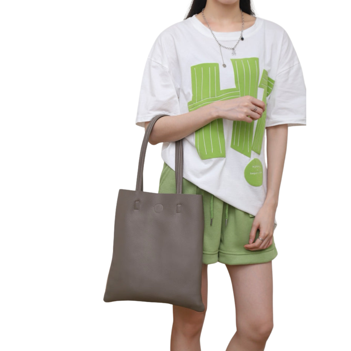 Minimalist Genuine Leather Tote Bag for Everyday Use image 4