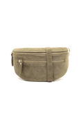 Genuine Italian Suede Sling Crossbody Bag with Dual Zipper Compartments image 13