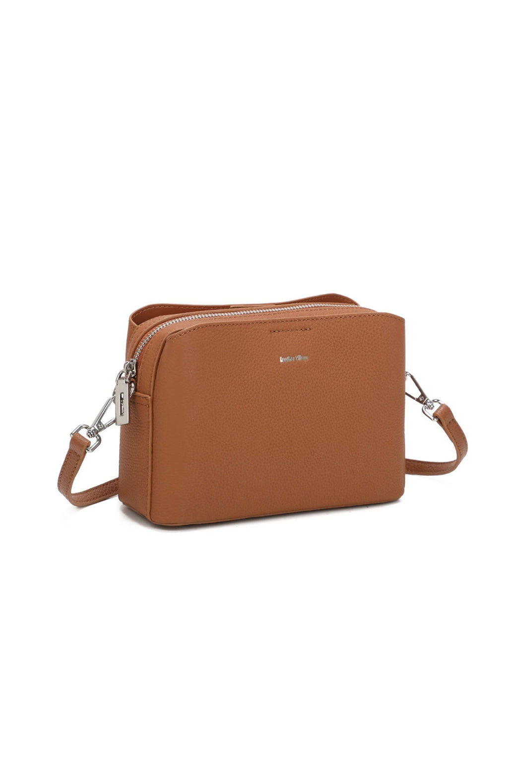 Real Leather Compact Crossbody Wide Strap Shoulder Bag image 3