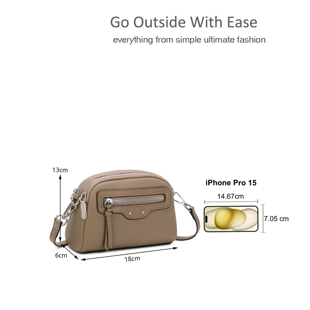 Genuine Leather Small Travel Crossbody Shoulder Bag image 1