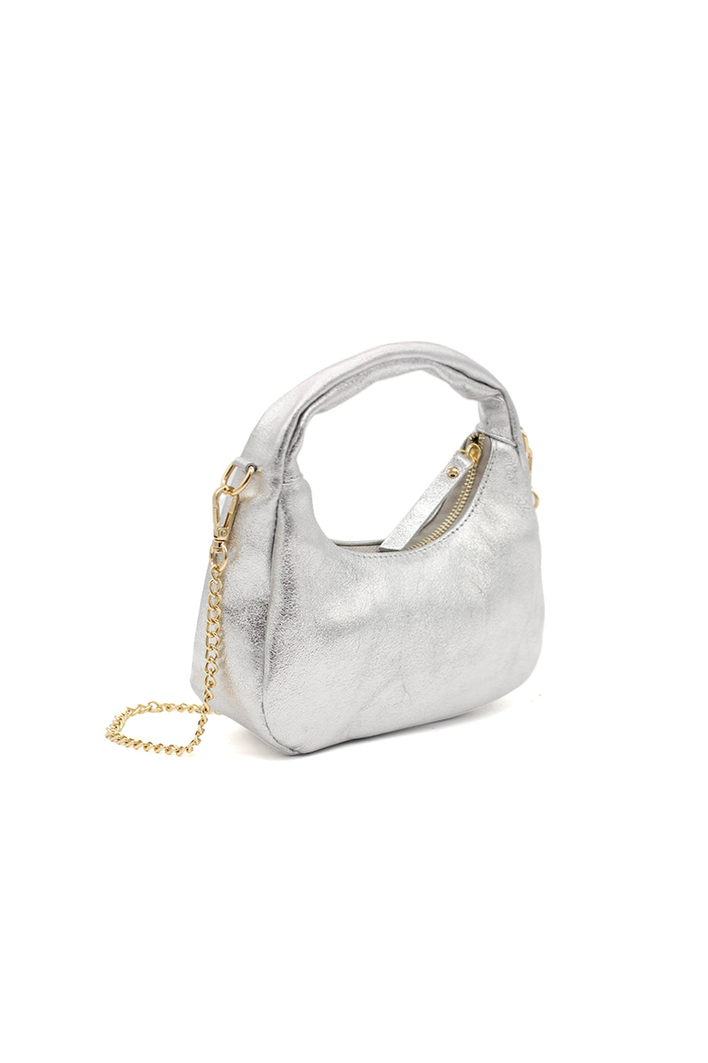 Chic Genuine Italian Leather Crossbody Bag with Elegant Chain Strap image 8