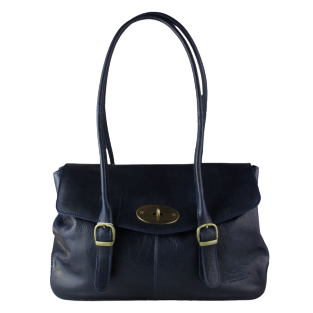 Classic Vintage Buckle Genuine Leather Shoulder Bag image 0
