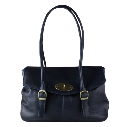 Classic Vintage Buckle Genuine Leather Shoulder Bag image 0