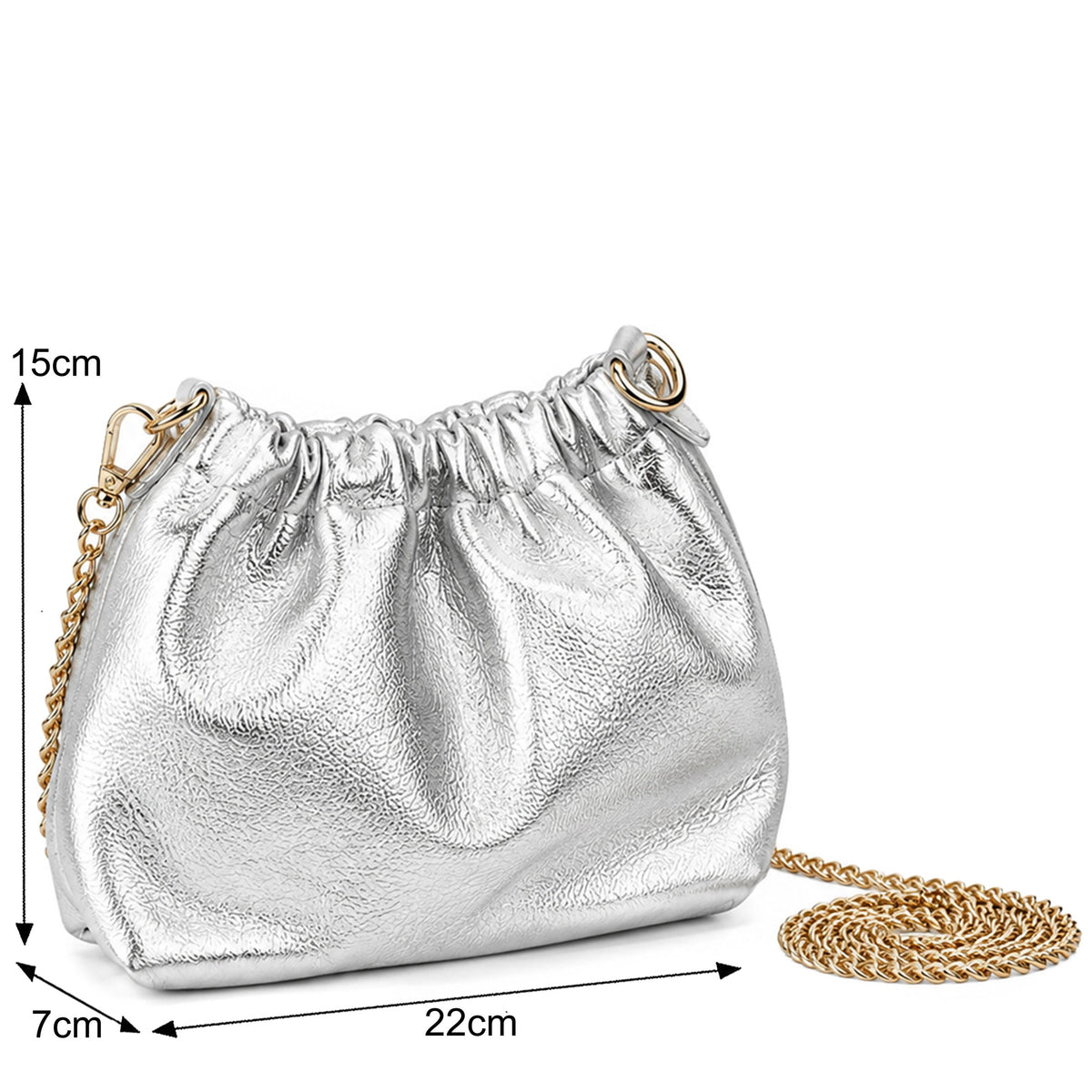 Elegant Genuine Italian Grained Leather Pouch Clutch Bag image 1