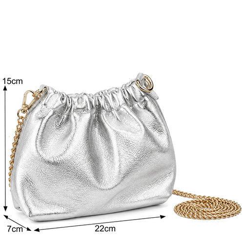 Elegant Genuine Italian Grained Leather Pouch Clutch Bag image 1