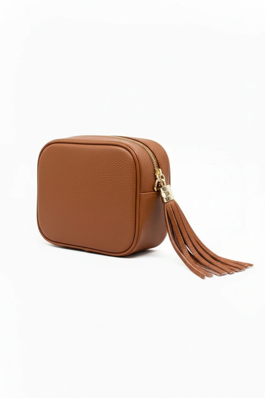 Italian Genuine Leather Crossbody Bag with Tassel Zipper image 36