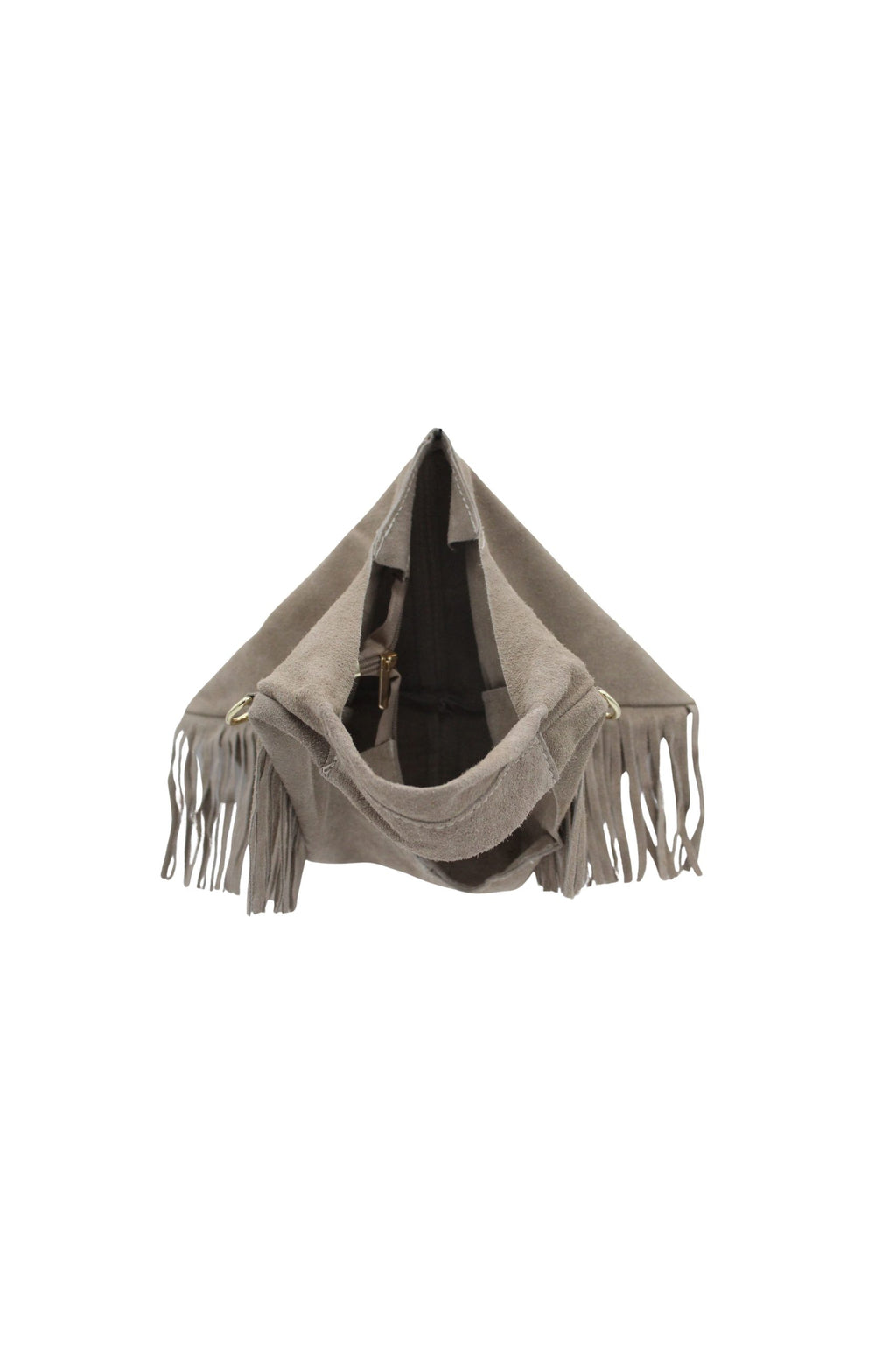 Italian Genuine Suede Fringe Crossbody Shoulder Bag image 4